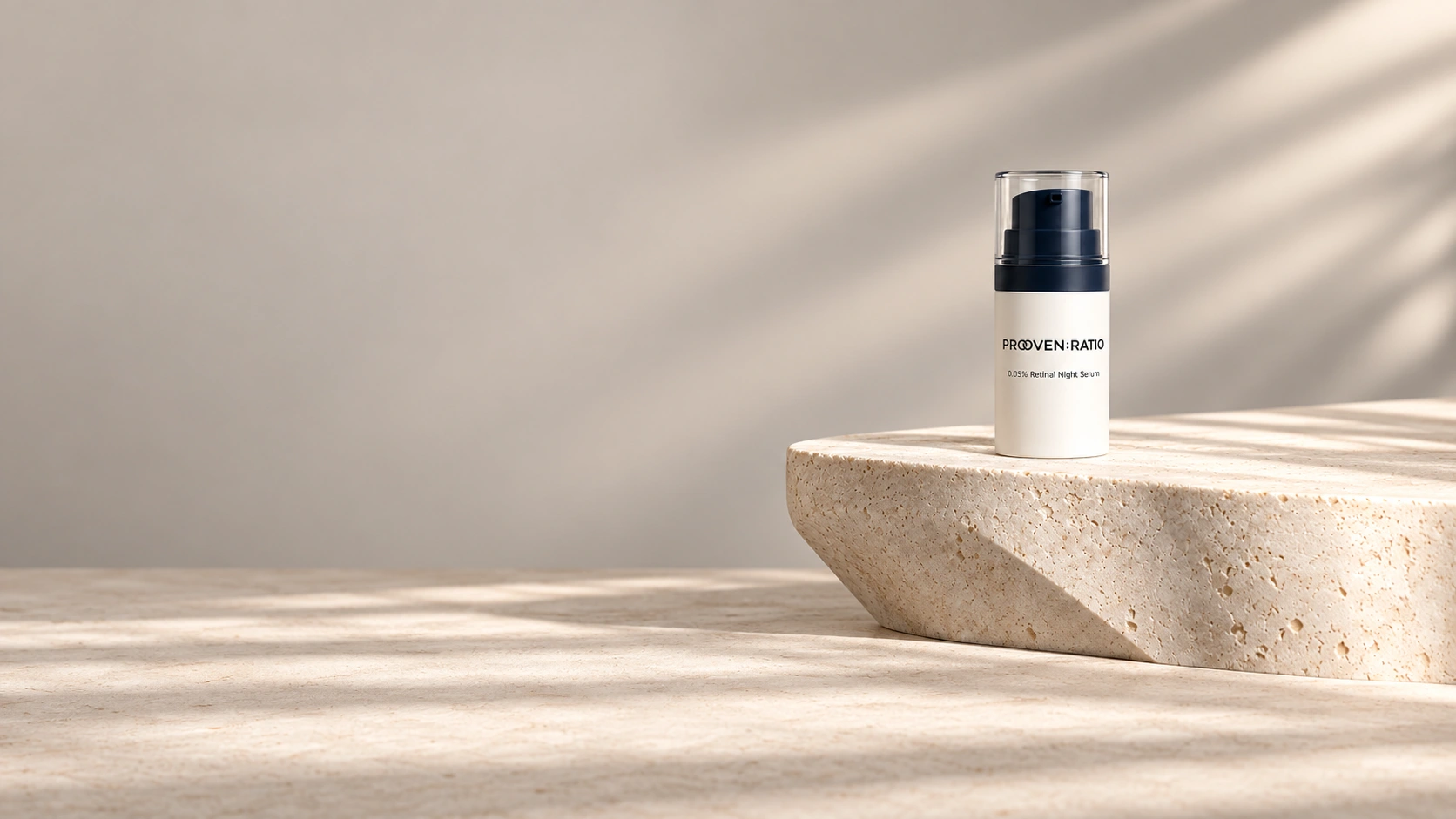 Retinal 0.05 Night Serum — PROOVEN:RATIO studio campaign